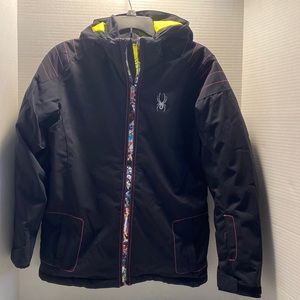 Spyder, Size 18 - Youth, Black/Pink/Green